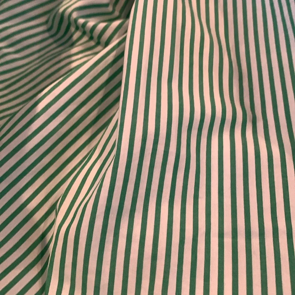 J Crew striped halter top cotton green white